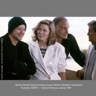 Cannes 1987 : Mickey Rourke, Faye Dunaway,Barbet Schoeder i producent